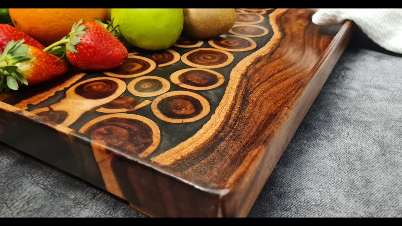 Epoxy Resin Serving Board from Tree Woodwork Easy to Do