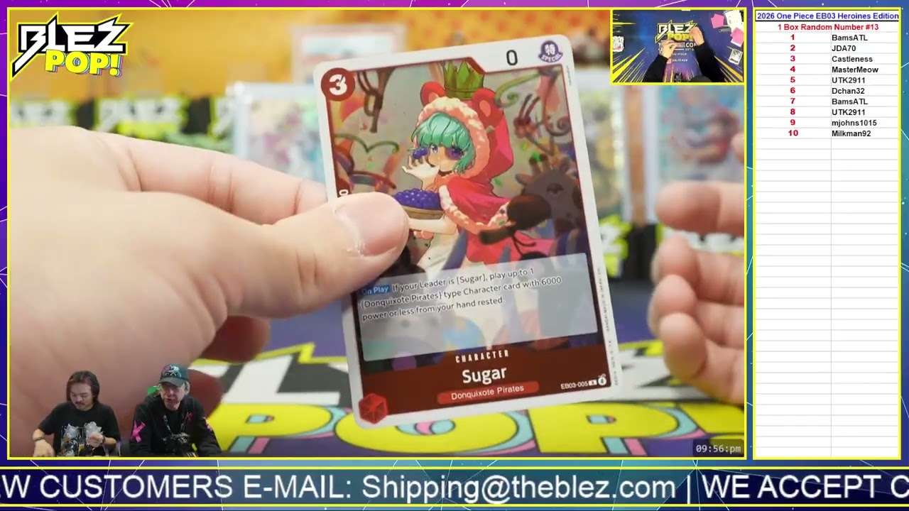 2026 One Piece Trading Card Game EB03 Heroines Edition 1 Box Random Number #13