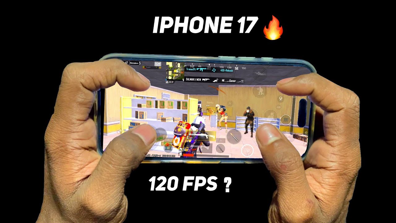120 Fps ? Test 🔥|| IPhone 17 |||  Best Handcam Gameplay|#iphone 17 #bgmi #pubg #trained gaming 