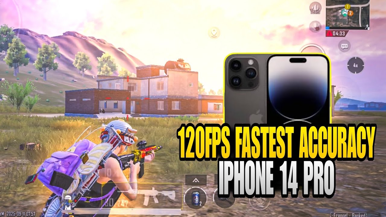 FASTEST ACCURACY IN 120 FPS ☠️🔥IPHONE 14 PRO PUBG / BGMI TEST 2025