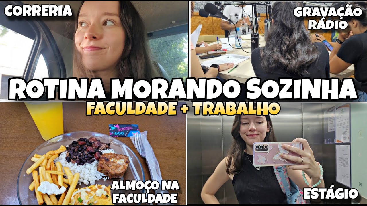 UM DIA CONCILIANDO TRABALHO E FACULDADE l Rotina de estudos produtiva morando sozinha!!!