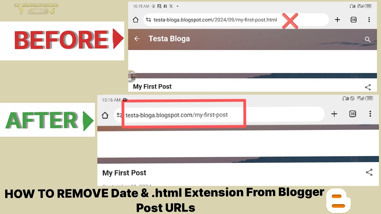 How To Remove Date and html Extension from Blogger Post URLs