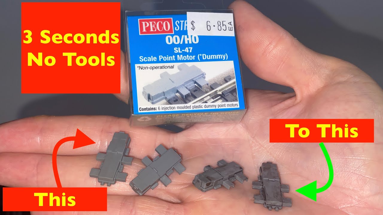 Josef - Model Railway & Toy Room 104 Weathering PECO Dummy Point Motor in 3 seconds NO TOOLS Vallejo