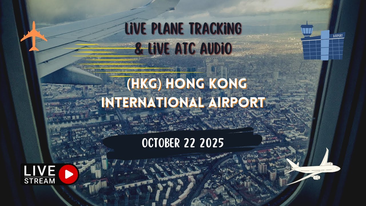 🔴 LIVE: RWY07L CLOSED - (HKG) Hong Kong International Airport Plane Tracking & ATC audio