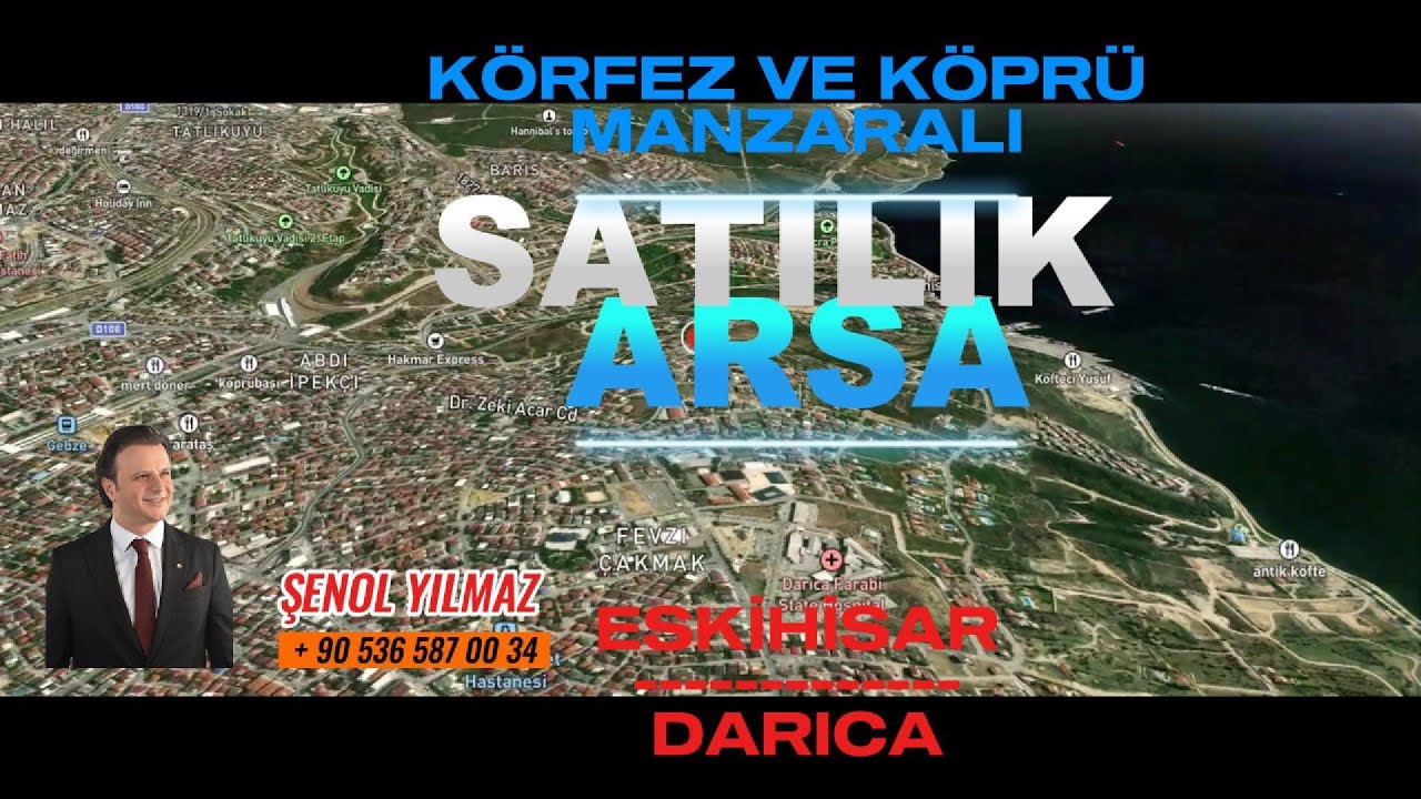 DARICA'DA, ESKİHİSAR VE K&Ouml;RFEZ MANZARALI VİLLA İMARLI ARSA