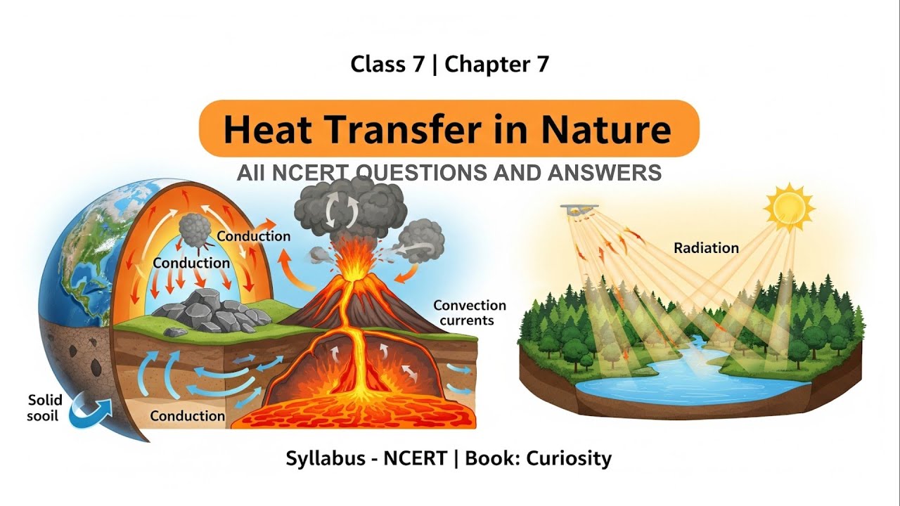 Class 7 | chapter 7| Heat Transfer In Nature | Question and answers explanation in details