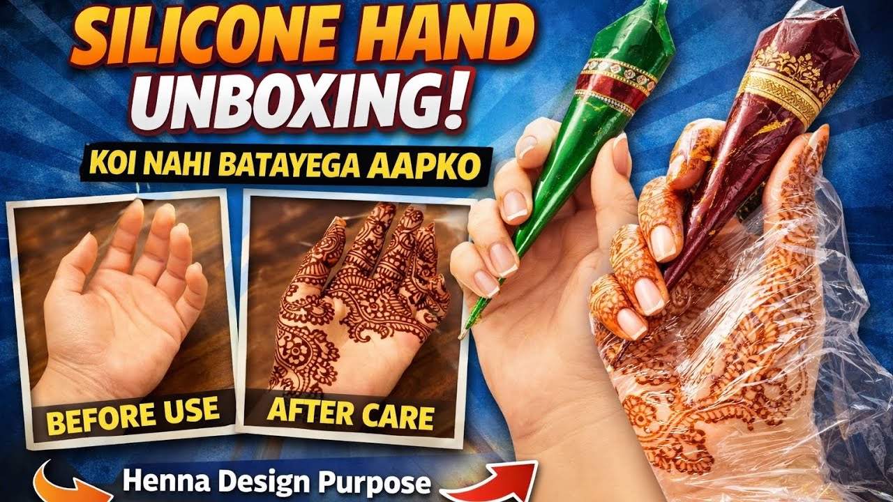 Silicon Practice Hand for Mehendi Unboxing & Review | Best for Beginners 😍