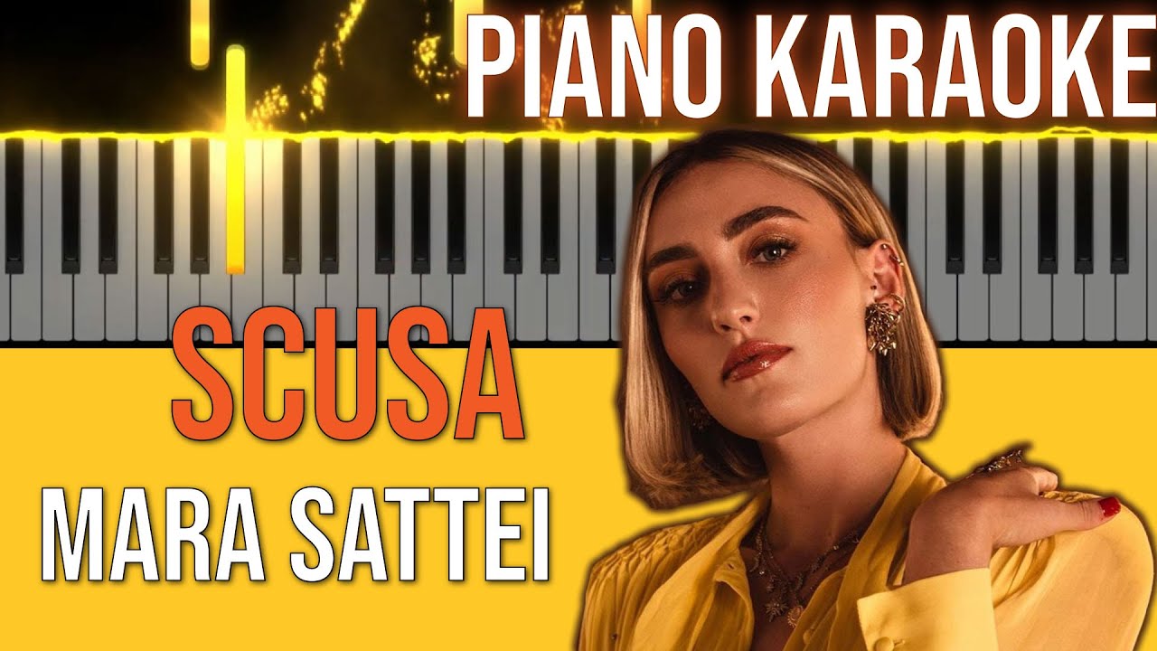 Scusa - Mara Sattei (prod. tha Supreme) | KARAOKE 🎤🎹 (Instrumental + Tutorial) | 4k 😎
