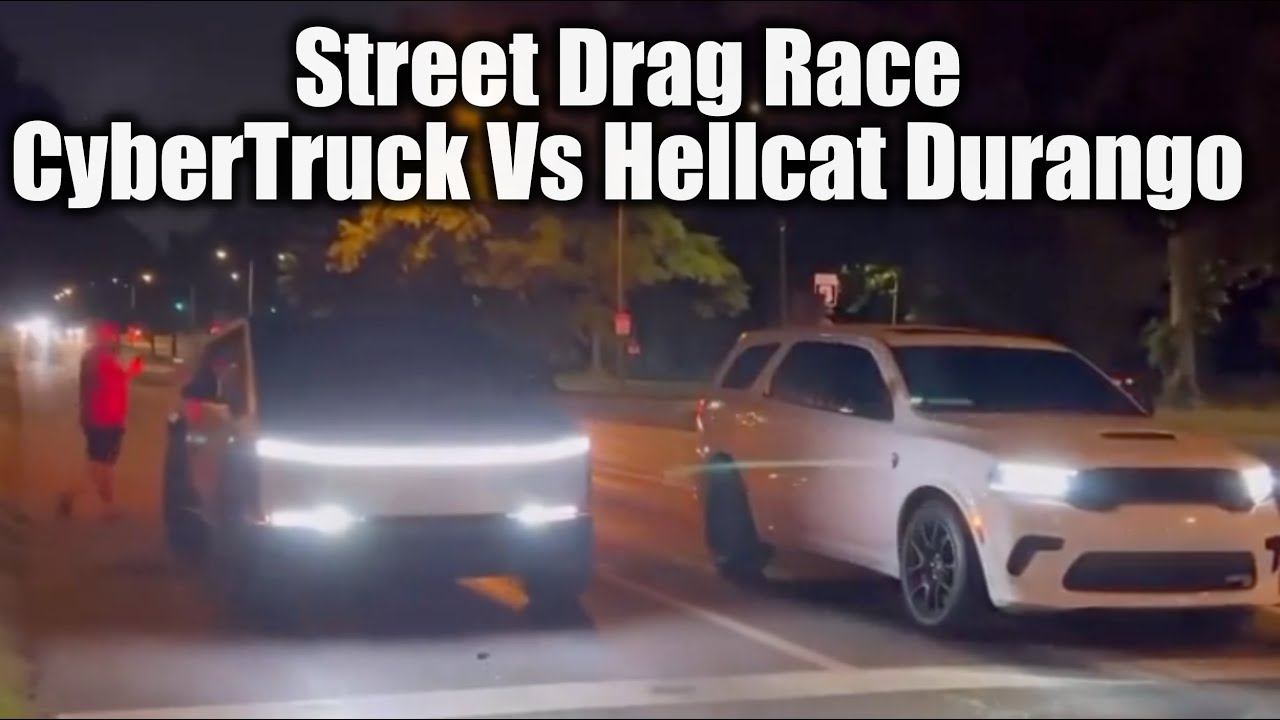 Cybertruck разгромил Hellcat Durango в уличном дрэг-рейсинге