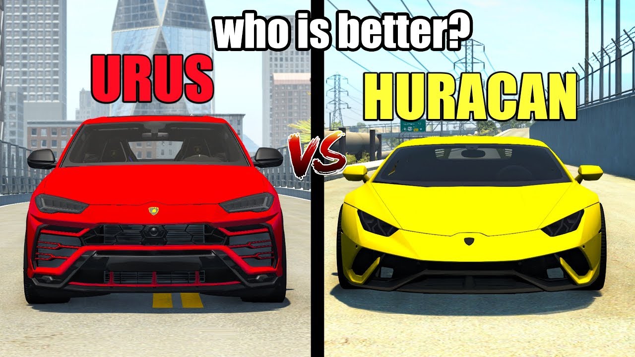 Beamng drive - Lamborghini Urus vs Huracan - Who is better?