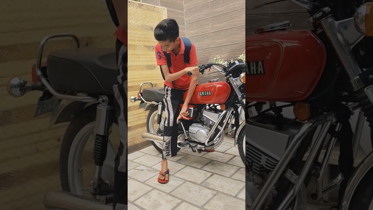 पहली kick start Yamaha RX 100 modified 1987 model #shorts #ytshorts #yamaharx100service