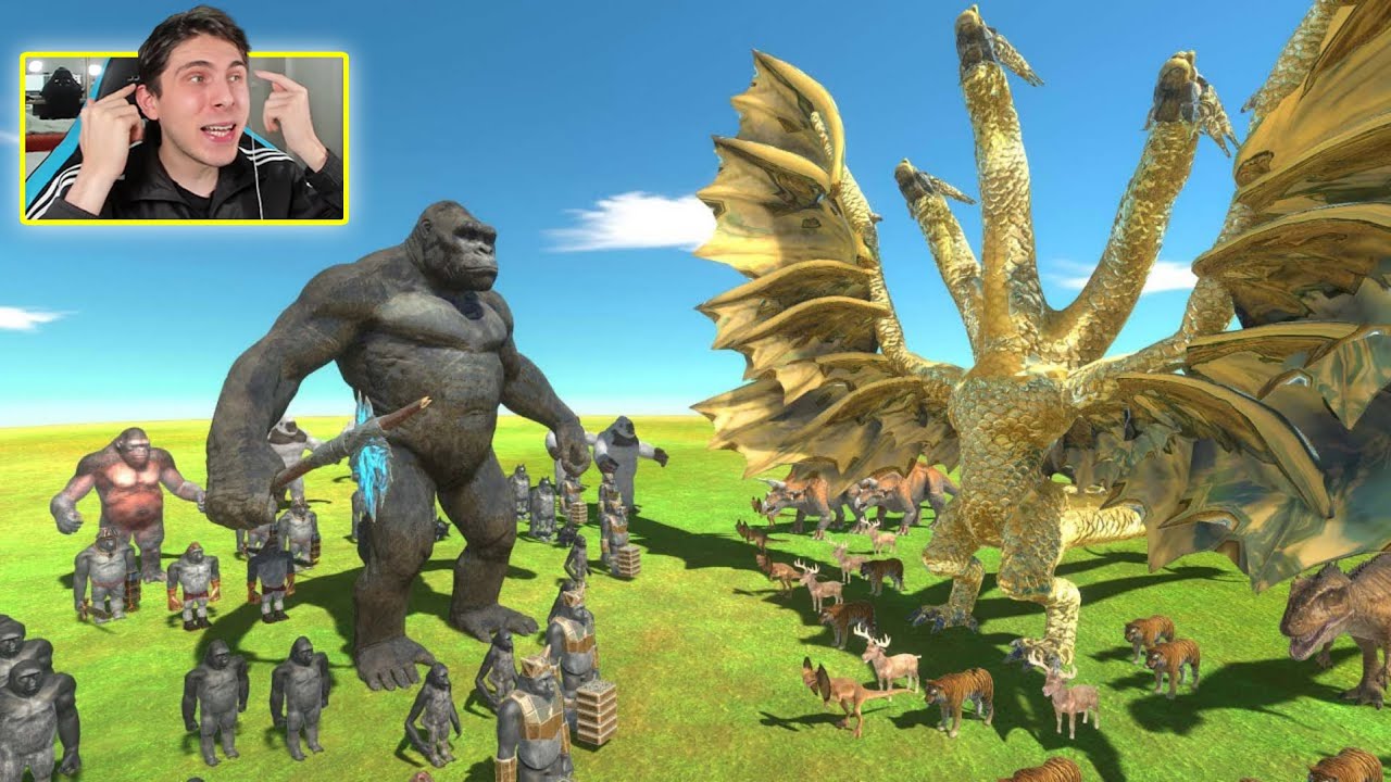 KING KONG GUERRA VS EQUIPO AMARILLO NIVEL DE BATALLA - REACCION THEKALO