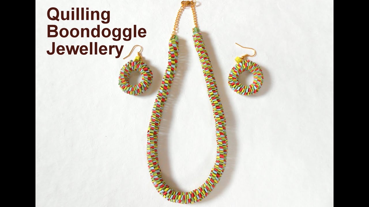 How to make Quilling Round Boondoggle Jewellery Set