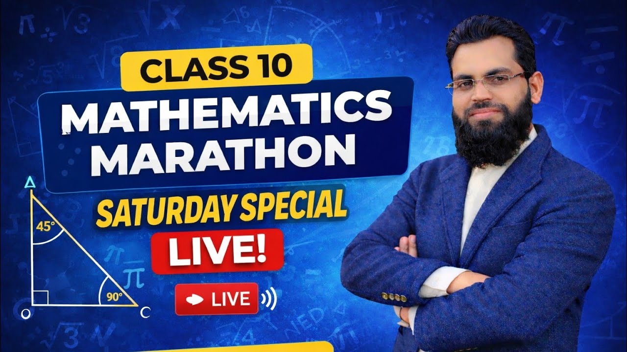 Class 10 Mathematics Marathon | Full Revision Live | All Punjab Boards 2026 | Step by Step