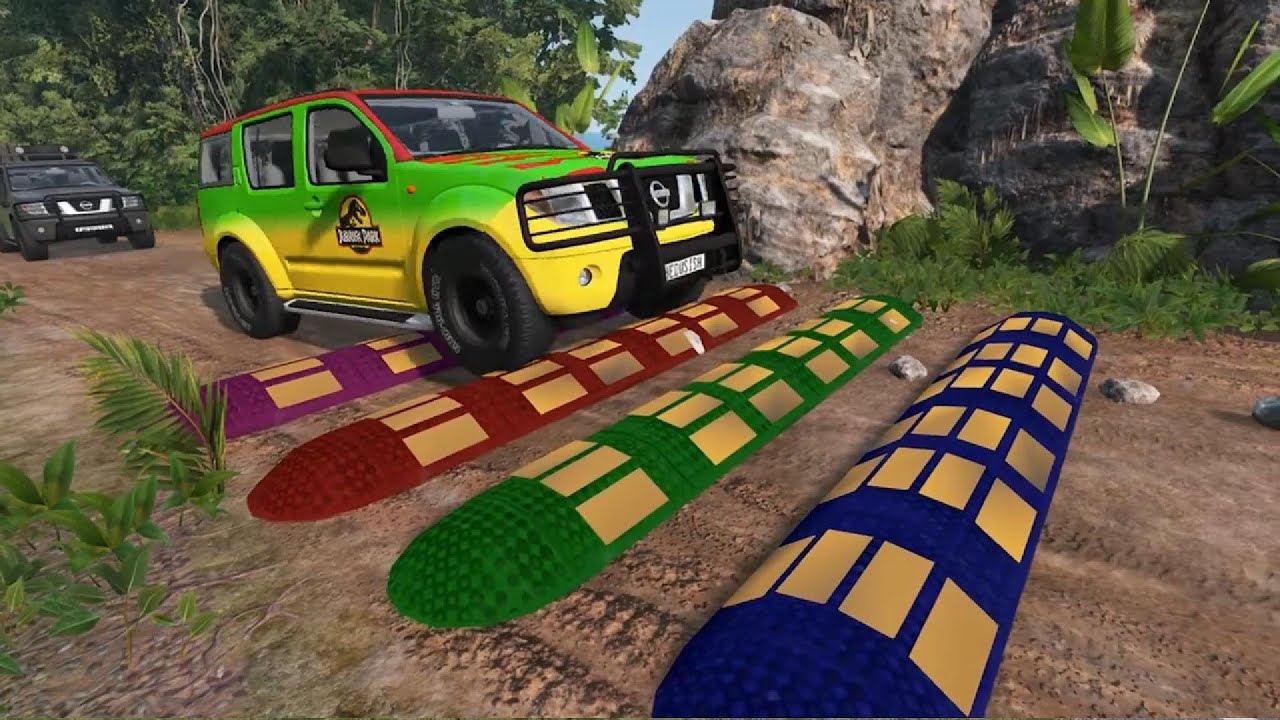 Cars Truck vs Speed bumps #627 - BeamNG.drive | BeamNG-Cars TV live 5