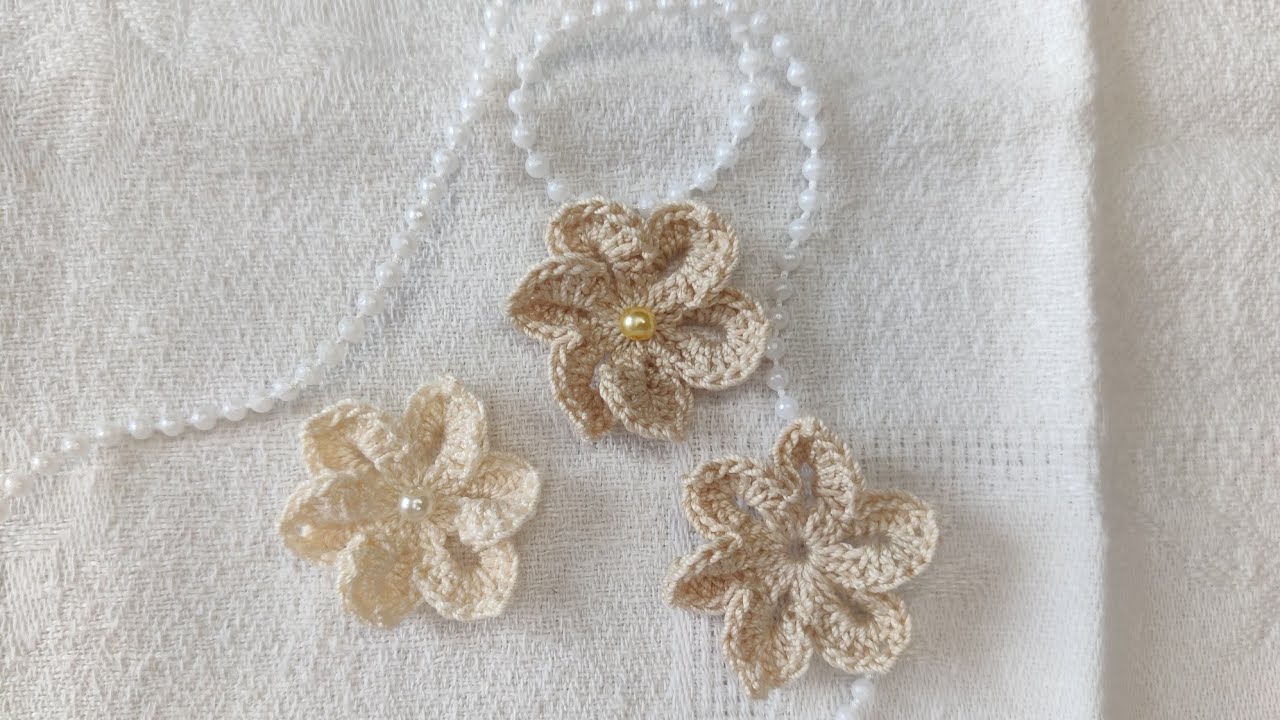 Tuto fleur au crochet facile et rapide à réaliser (niveau débutant) #diy #crochet #tuto #fleurs🙂❤️