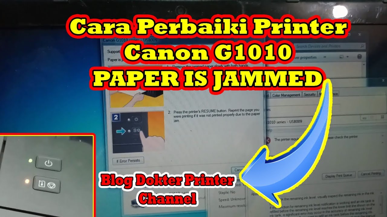 Cara Mengatasi Printer Canon G1010 Paper is Jammed | Blog Dokter Printer