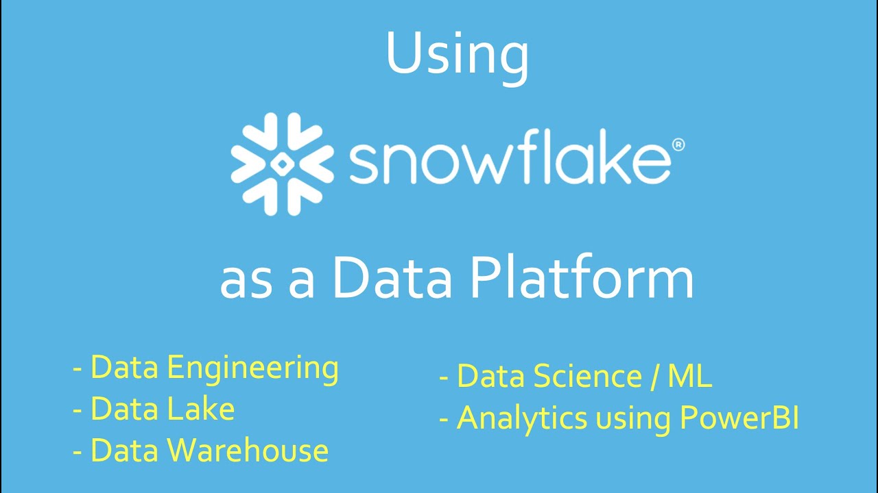 Demo - Snowflake as a Data Platform from raw data to PowerBI dashboards.