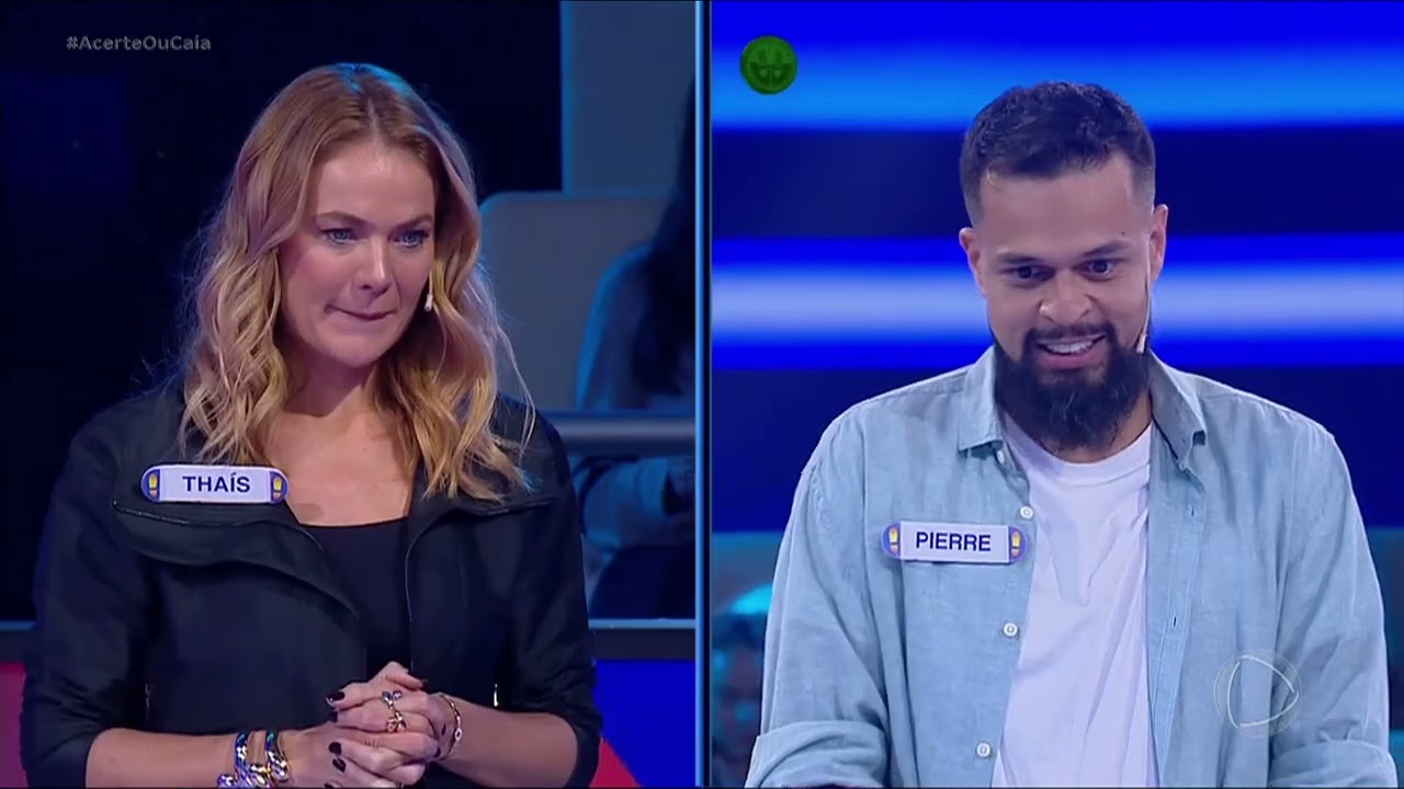 'Acerte ou Caia!': Pierre Bittencourt chega à última ronda e desafia Thais Pacholeck