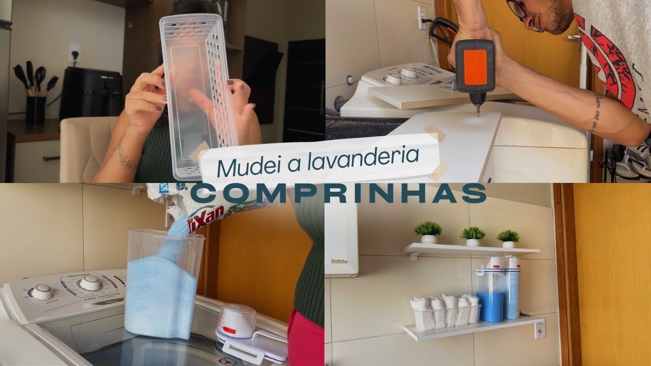 TRANSFORMEI E ORGANIZEI MINHA LAVANDERIA, COMPRINHAS, FAXINA