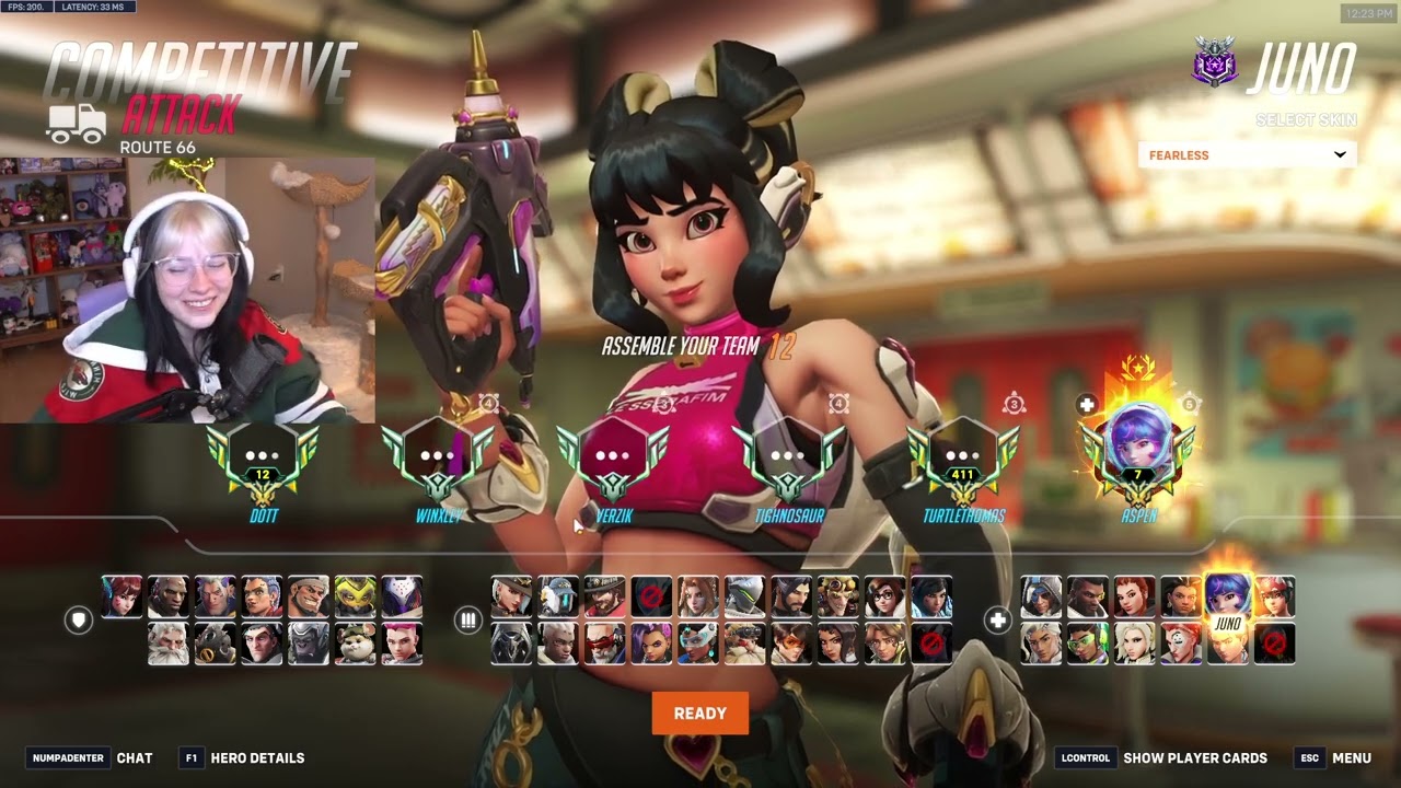 23 000 исцелений! Джуно в роли керри в Аспене — геймплей Overwatch 2 (топ-500).