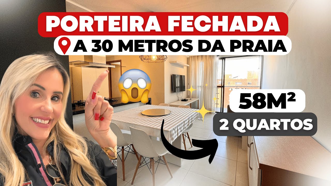 PORTEIRA FECHADA a 30m da praia de Manaíra em João Pessoa! | 2 quartos + 58m²