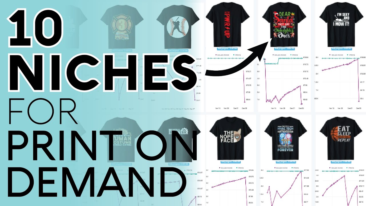 10 Low Competition Niches For Print On Demand! (Trends + Evergreen) Merch By Amazon Redbubble Etsy