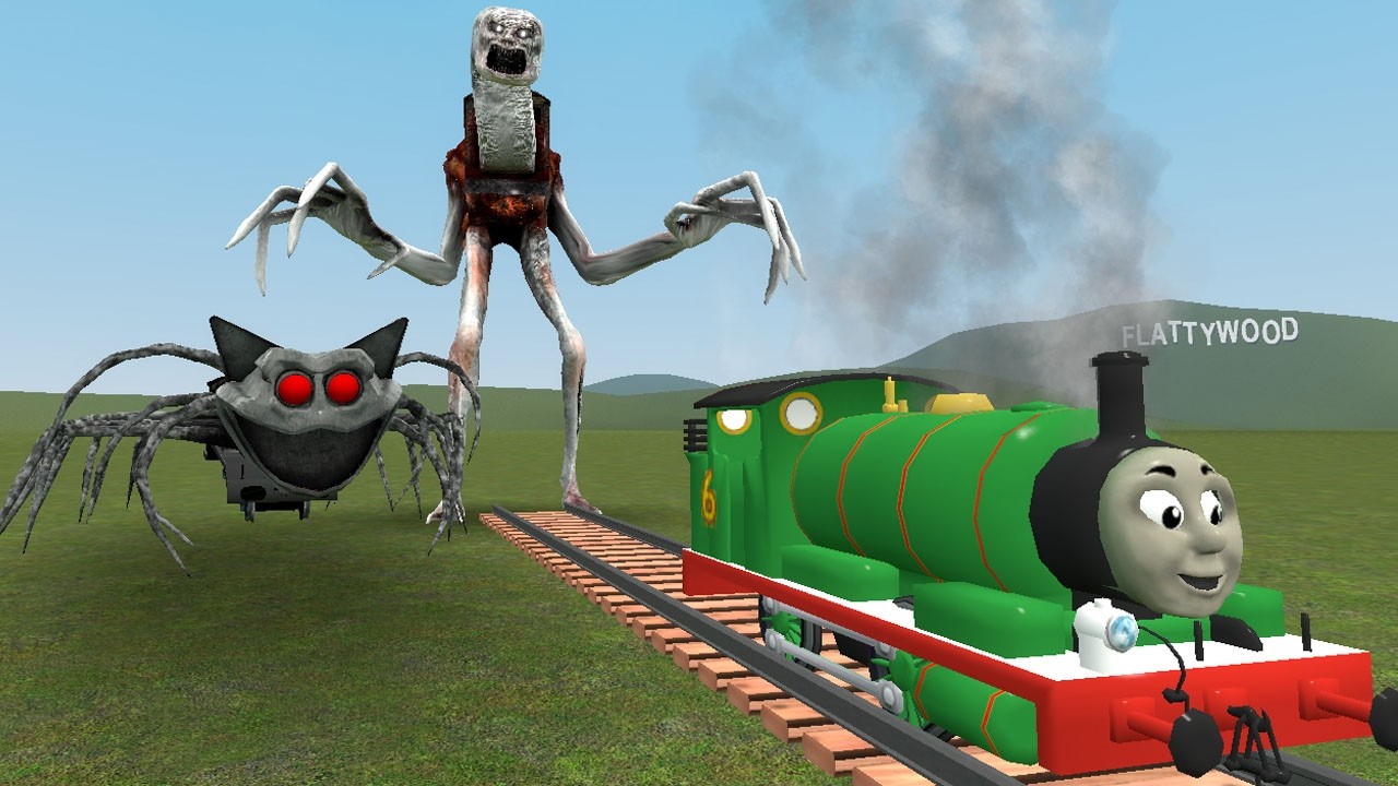 BUILDING A THOMAS TRAIN CHASED BY CURSED THOMAS AND FRIENDS in Garry's Mod!