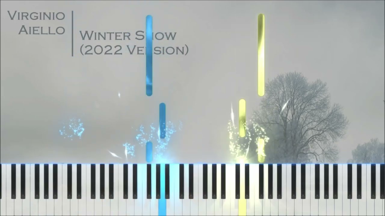 Winter Snow (2022) by Virginio Aiello - [Piano Tutorial] (Synthesia - SeeMusic)