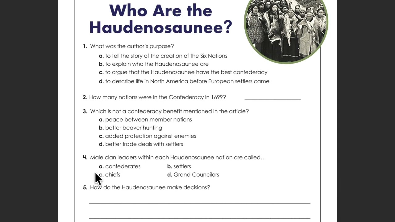 Haudenosaunee questions