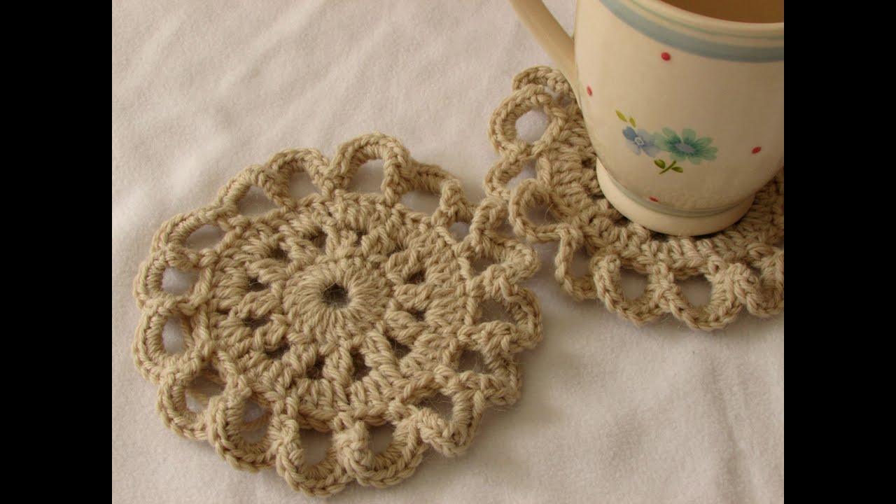 VERY EASY pretty crochet coaster tutorial