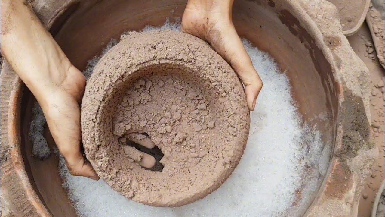 ASMR | Non Stop Floor/Water Crumbling | Gritty Red Dirt | Mixing