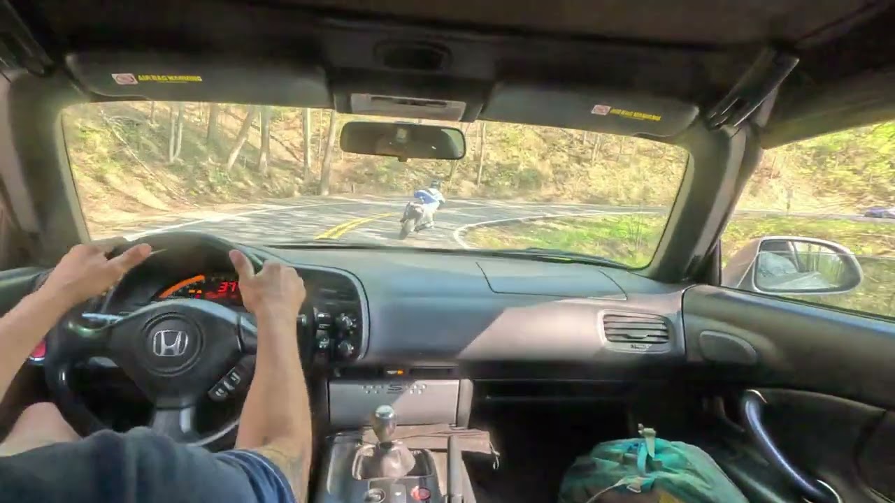 S2000 Needs Better Tires Trying To  Hang With Wheelie Mike 