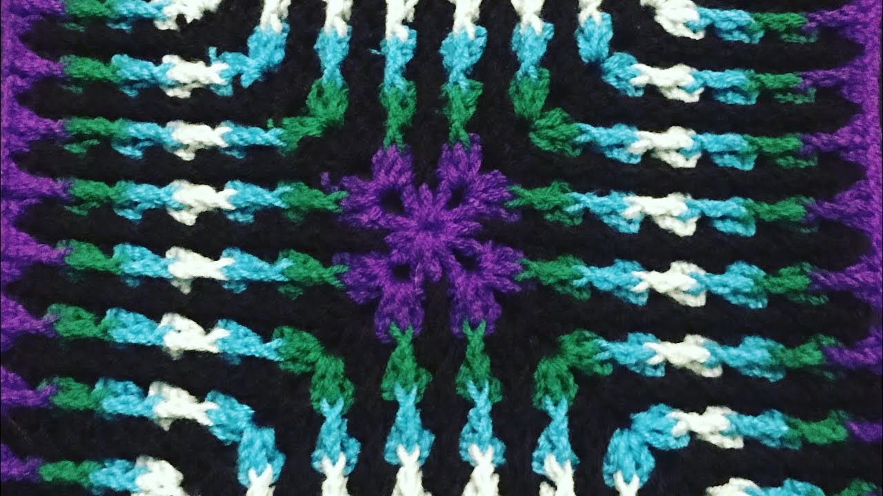 Mosaic stitch granny square
