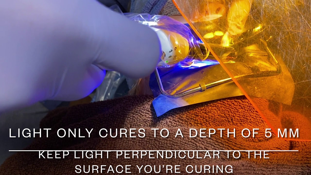 Dental Assistant Training - Curing Class II composite