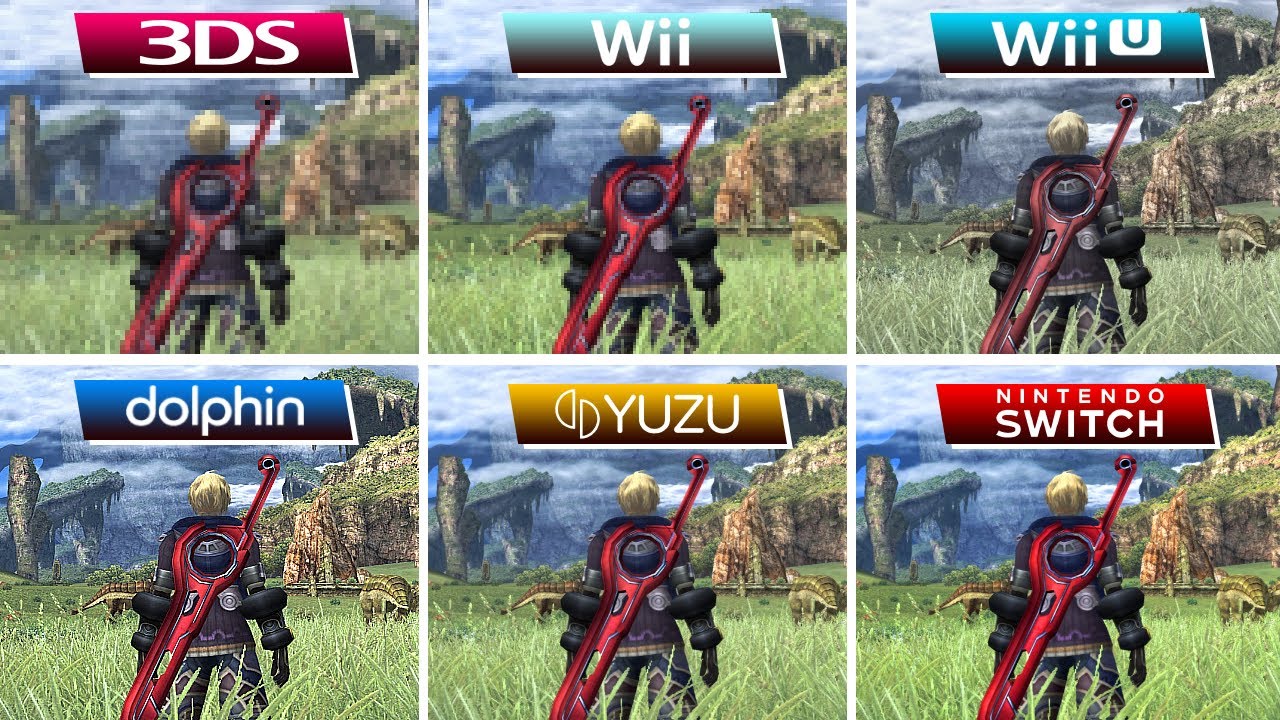 Xenoblade Chronicles (2010) 3DS vs Wii vs Wii U vs Dolphin vs Yuzu vs Switch (Graphics Comparison)