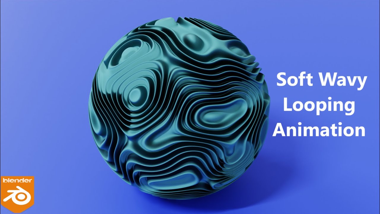 Abstract Soft Wavy Shapes Looping Animation in Blender