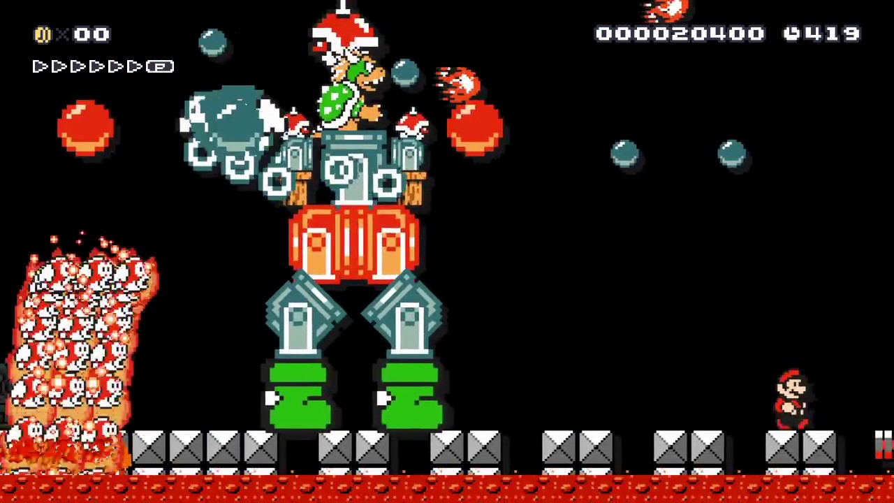 THE RETURN OF MECHA BOWZILLA by Marcelo ~ FIRST CLEAR! ~SUPER MARIO MAKER~ NO COMMENTARY 1AP