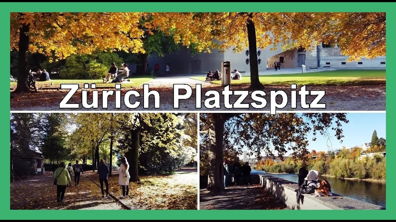 Zurich City Walking Tour / Platzspitz Zürich / Stadt Zürich, Schweiz 2020