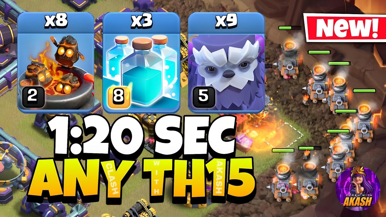 TH15 Yeti Furnace Attack Strategy !! TH15 Attack Strategy (Clash of Clans)