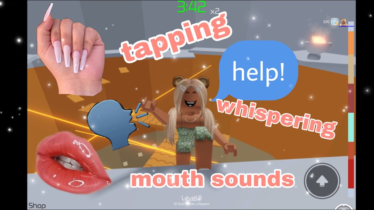 roblox asmr~ PLAYING TOH (mouth sounds, whispering, and tapping)