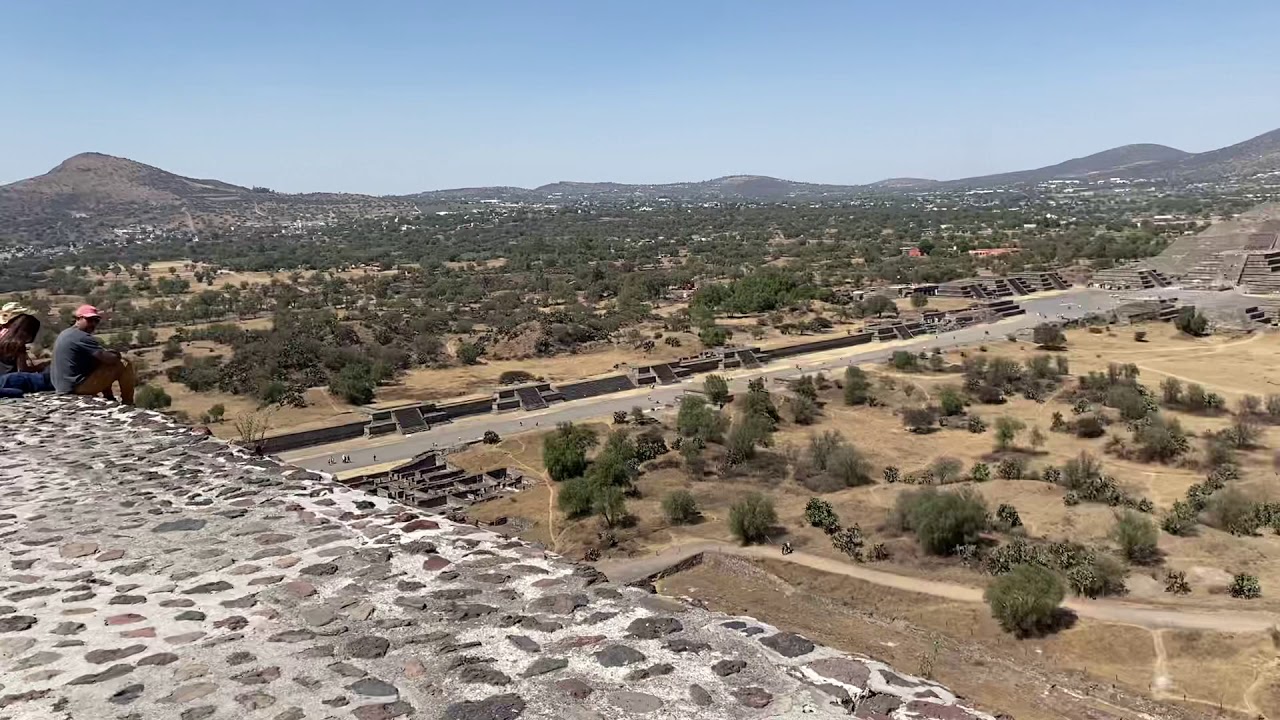 On top of the Sun Pyramid at Teotihuacan, Mexico