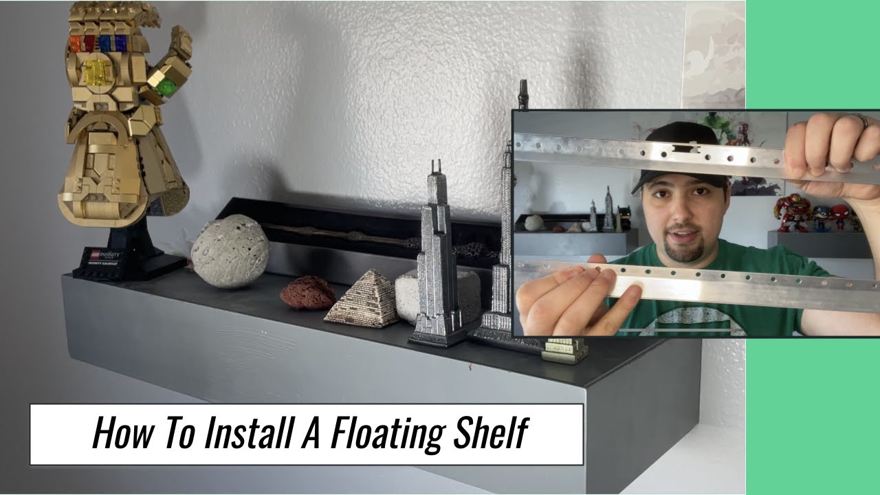 Install a Floating Shelf Without Studs - Using French Cleats and Drywall Anchors