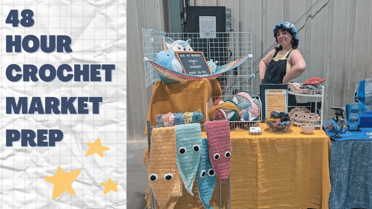 Last Minute Crochet Market Prep + Market Vlog