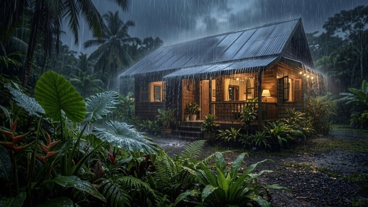😴 Fall Asleep Instantly with Gentle Rain & Soft Thunder | Peaceful Sleep Ambience