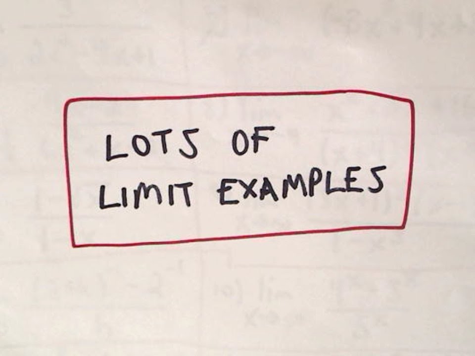 ❖ Lots of Limit Examples, Part 1 of 6 ❖