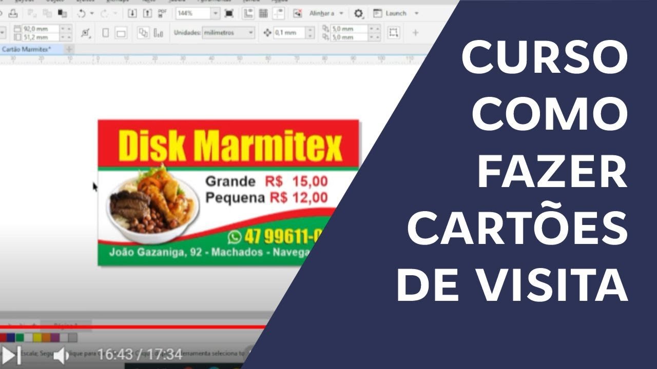 Curso CorelDRAW para iniciante  - Como fazer cartões de visita