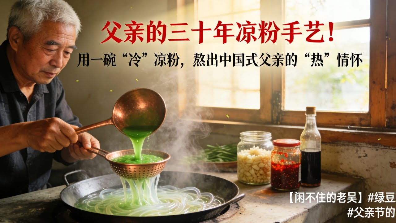 父亲的三十年凉粉手艺！✨ 用一碗 “冷” 凉粉，熬出中国式父亲的 “热” 情怀🤩 【闲不住的老吴】