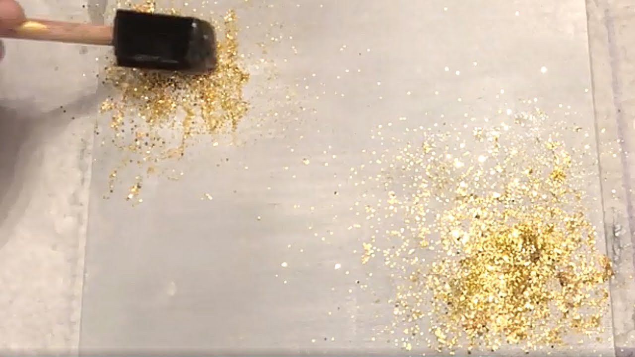 DIY Silver, White, Gold Leaf Glitter Canvas Abstract Wall Art