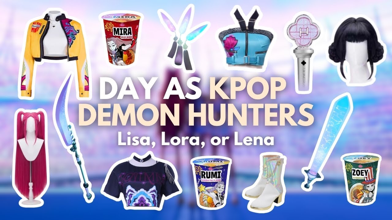 Day as Kpop Demon Hunters 🎤🎶💜| Lisa, Lora or Lena